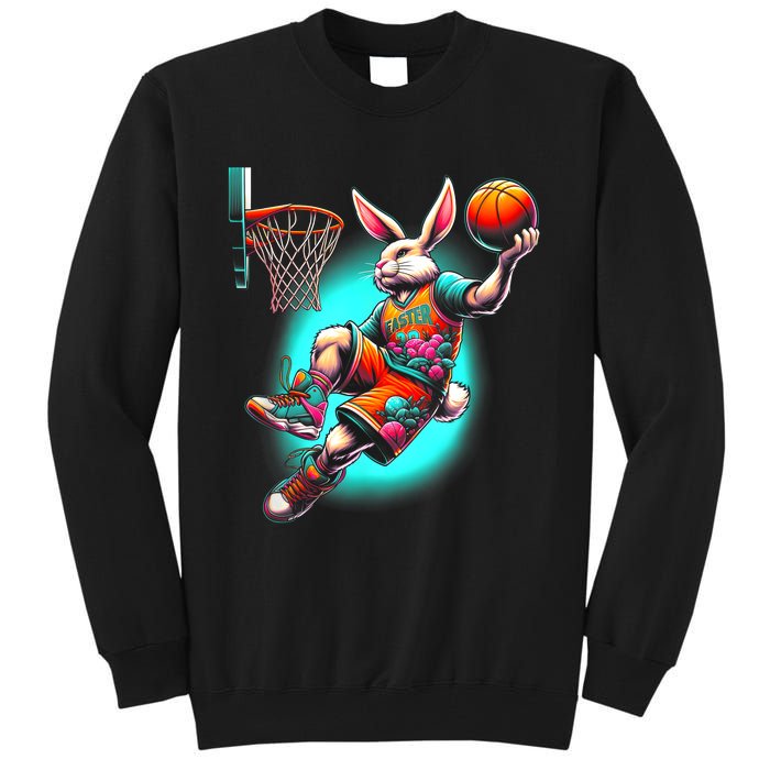 Dunk Easter Bunny Basketball Tall Sweatshirt