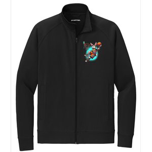 Dunk Easter Bunny Basketball Stretch Full-Zip Cadet Jacket