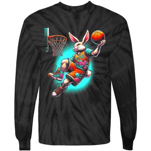 Dunk Easter Bunny Basketball Tie-Dye Long Sleeve Shirt