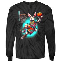 Dunk Easter Bunny Basketball Tie-Dye Long Sleeve Shirt