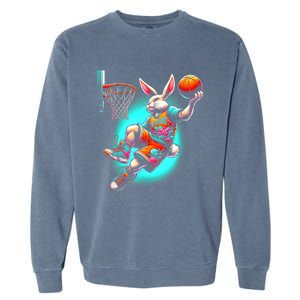 Dunk Easter Bunny Basketball Garment-Dyed Sweatshirt