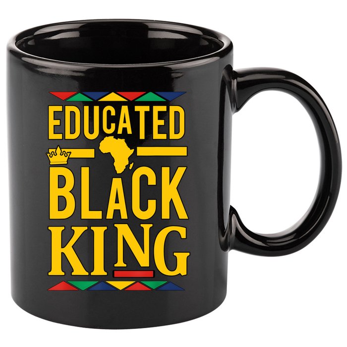 Dashiki Educated Black KING African DNA Pride 11oz C Handle Ceramic Mug