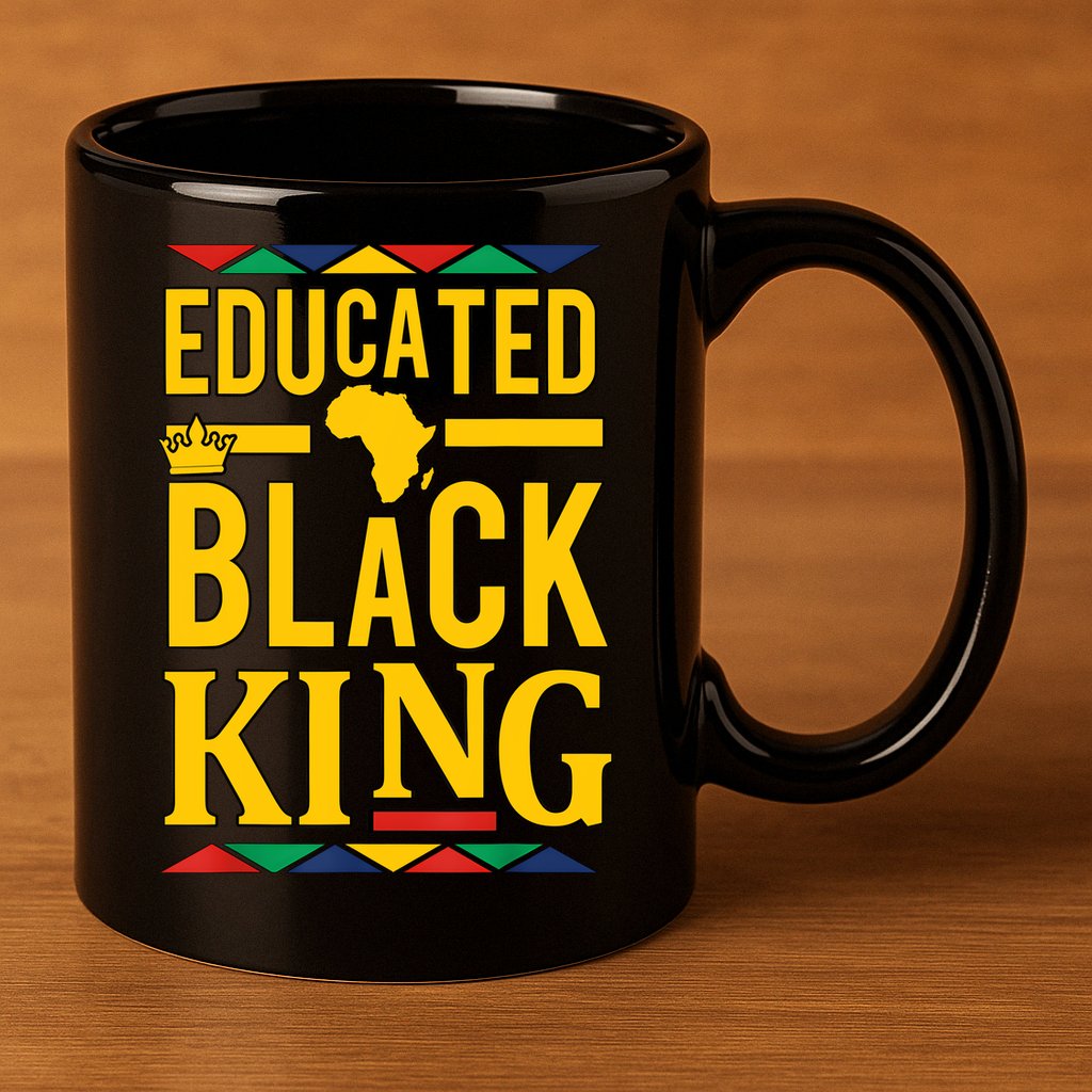 Dashiki Educated Black KING African DNA Pride 11oz C Handle Ceramic Mug