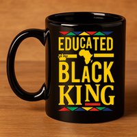 Dashiki Educated Black KING African DNA Pride 11oz C Handle Ceramic Mug