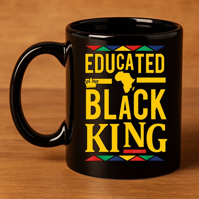 Dashiki Educated Black KING African DNA Pride 11oz C Handle Ceramic Mug