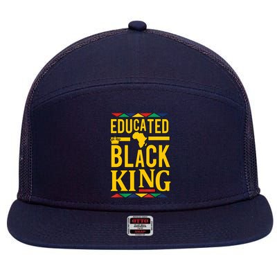 Dashiki Educated Black KING African DNA Pride 7 Panel Mesh Trucker Snapback Hat