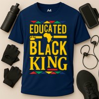 Dashiki Educated Black KING African DNA Pride Cooling Performance Crew T-Shirt