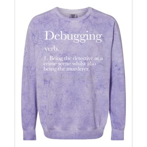 Debugging Definition Funny Coding Programming Colorblast Crewneck Sweatshirt