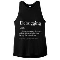 Debugging Definition Funny Coding Programming Ladies PosiCharge Tri-Blend Wicking Tank