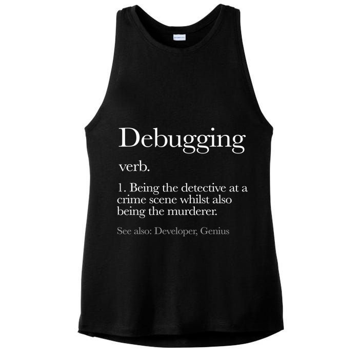 Debugging Definition Funny Coding Programming Ladies PosiCharge Tri-Blend Wicking Tank