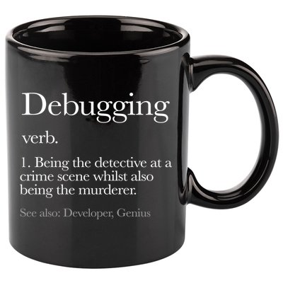 Debugging Definition Funny Coding Programming 11oz C Handle Ceramic Mug