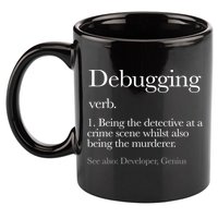 Debugging Definition Funny Coding Programming 11oz C Handle Ceramic Mug