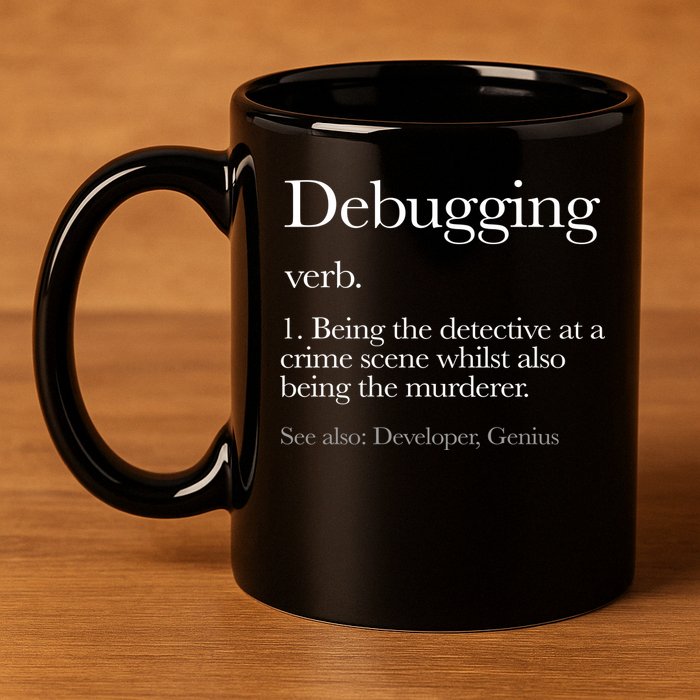 Debugging Definition Funny Coding Programming 11oz C Handle Ceramic Mug