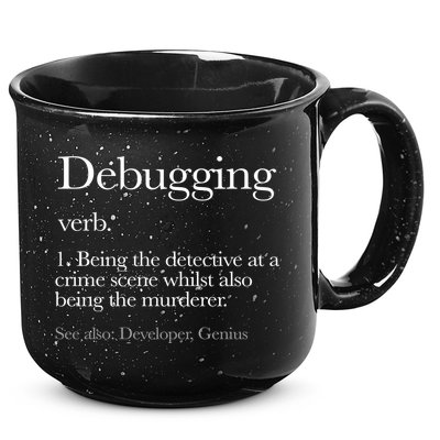 Debugging Definition Funny Coding Programming 15oz Campfire Ceramic Mug