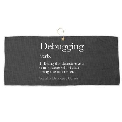 Debugging Definition Funny Coding Programming Large Microfiber Waffle Golf Towel