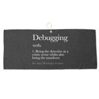 Debugging Definition Funny Coding Programming Large Microfiber Waffle Golf Towel