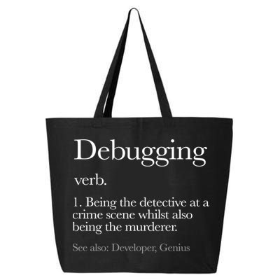 Debugging Definition Funny Coding Programming 25L Jumbo Tote