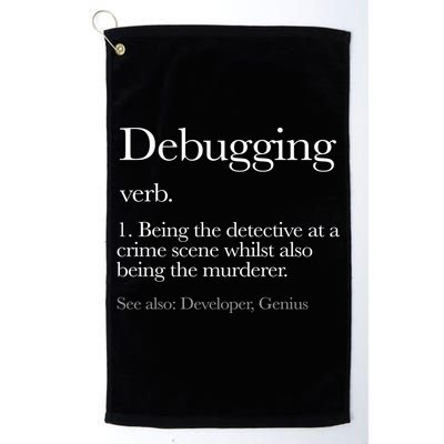 Debugging Definition Funny Coding Programming Golf Towel