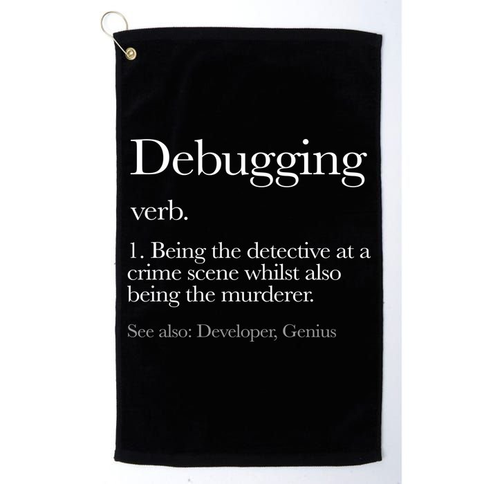 Debugging Definition Funny Coding Programming Golf Towel