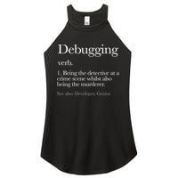 Debugging Definition Funny Coding Programming Women's Perfect Tri Rocker Tank