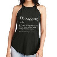 Debugging Definition Funny Coding Programming Women's Perfect Tri Rocker Tank