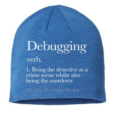 Debugging Definition Funny Coding Programming Sustainable Beanie