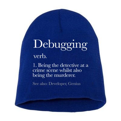 Debugging Definition Funny Coding Programming Short Acrylic Beanie