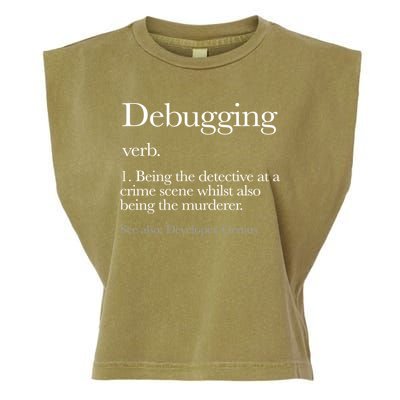 Debugging Definition Funny Coding Programming Garment-Dyed Women's Muscle Tee