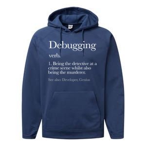 Debugging Definition Funny Coding Programming Performance Fleece Hoodie