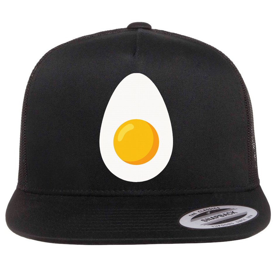 Deviled Egg Costume Funny Halloween Egg Costume Flat Bill Trucker Hat