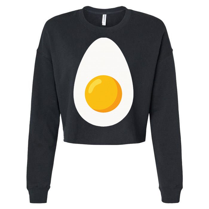 Deviled Egg Costume Funny Halloween Egg Costume Cropped Pullover Crew