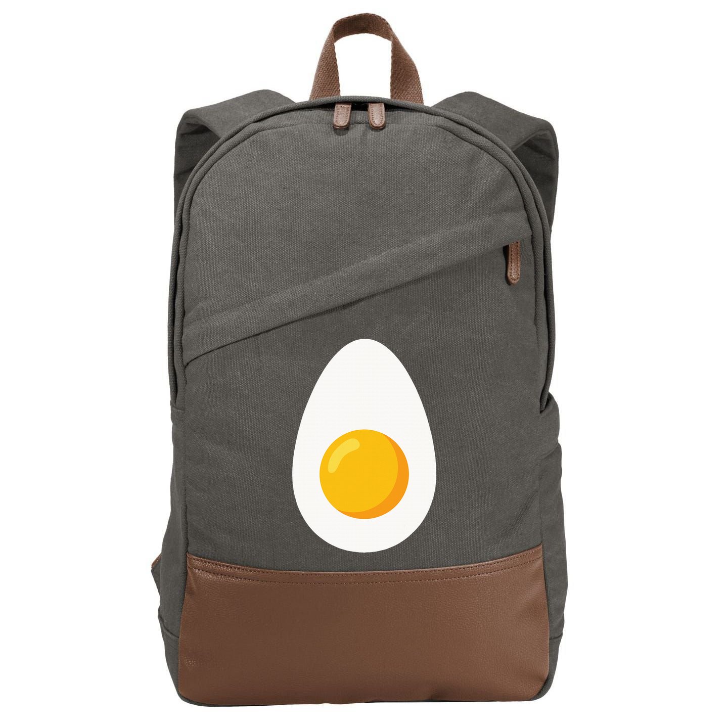 Deviled Egg Costume Funny Halloween Egg Costume Cotton Canvas Backpack