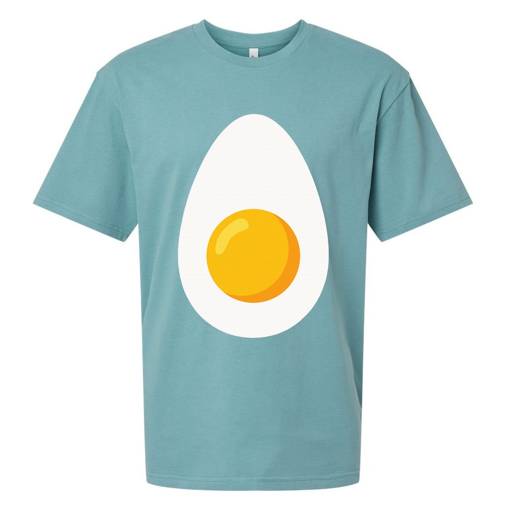 Deviled Egg Costume Funny Halloween Egg Costume Sueded Cloud Jersey T-Shirt