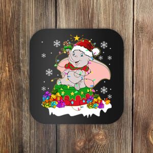 Dumbo Elephant Christmas Light Cute Dumbo Flying Elephant Christmas Coaster