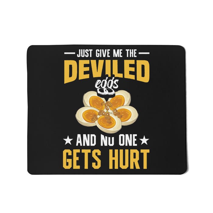 Deviled Eggs Container With Lid Holder Food Deviled Eggs Mousepad