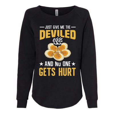 Deviled Eggs Container With Lid Holder Food Deviled Eggs Womens California Wash Sweatshirt