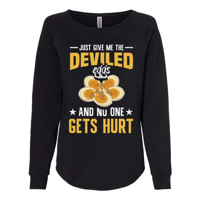 Deviled Eggs Container With Lid Holder Food Deviled Eggs Womens California Wash Sweatshirt