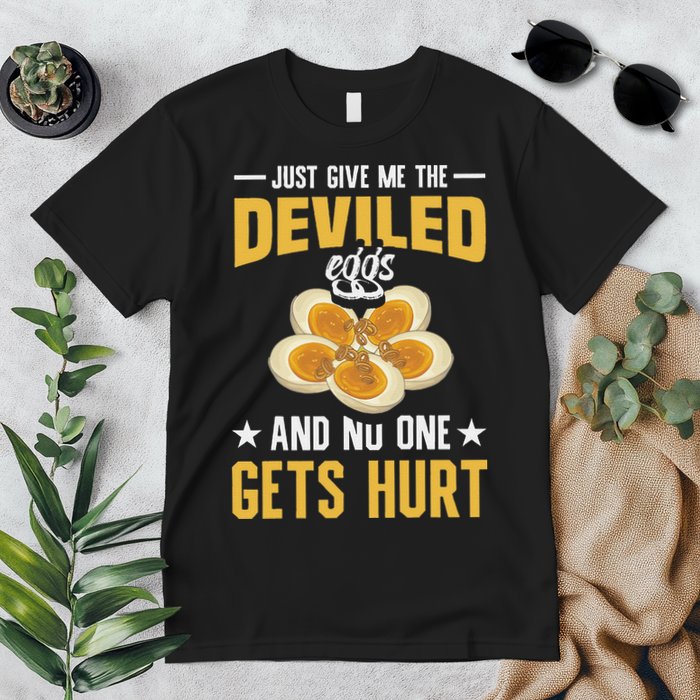 Deviled Eggs Container With Lid Holder Food Deviled Eggs Premium T-Shirt
