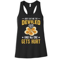 Deviled Eggs Container With Lid Holder Food Deviled Eggs Women's Racerback Tank