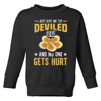 Deviled Eggs Container With Lid Holder Food Deviled Eggs Toddler Sweatshirt