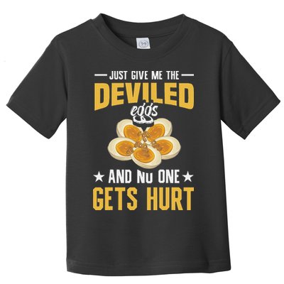 Deviled Eggs Container With Lid Holder Food Deviled Eggs Toddler T-Shirt