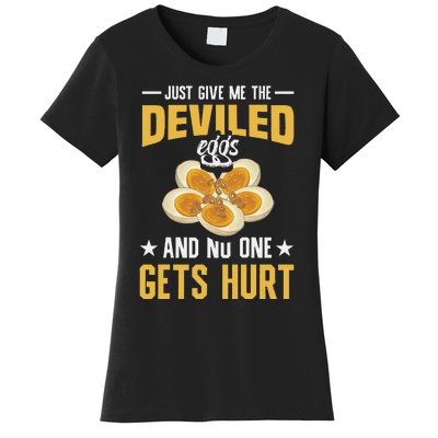 Deviled Eggs Container With Lid Holder Food Deviled Eggs Women's T-Shirt