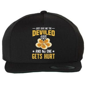 Deviled Eggs Container With Lid Holder Food Deviled Eggs Wool Snapback Cap