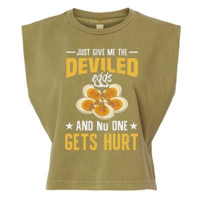 Deviled Eggs Container With Lid Holder Food Deviled Eggs Garment-Dyed Women's Muscle Tee