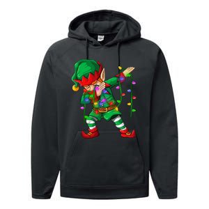 Dabbing Elf Costume Christmas Squad Boy Xmas Performance Fleece Hoodie