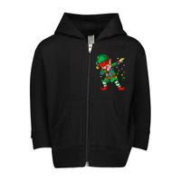 Dabbing Elf Costume Christmas Squad Boy Xmas Toddler Zip Fleece Hoodie