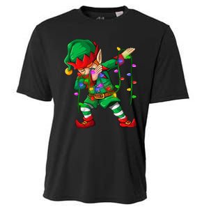 Dabbing Elf Costume Christmas Squad Boy Xmas Cooling Performance Crew T-Shirt