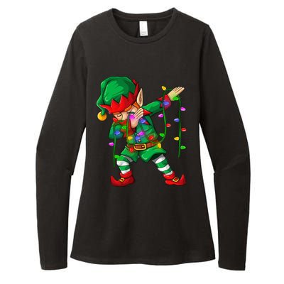 Dabbing Elf Costume Christmas Squad Boy Xmas Womens CVC Long Sleeve Shirt