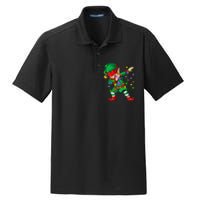 Dabbing Elf Costume Christmas Squad Boy Xmas Dry Zone Grid Polo