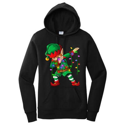 Dabbing Elf Costume Christmas Squad Boy Xmas Women's Pullover Hoodie